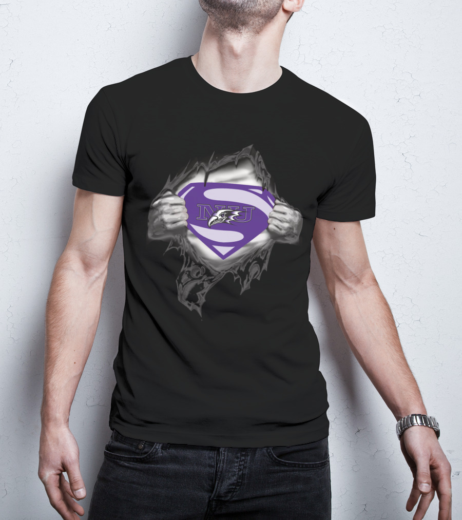 NU Niagara Purple Eagle Super Man Comic T-Shirt