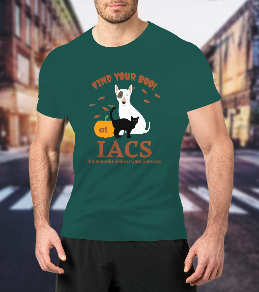 Bonfire Merch Find Your Boo At IACS Indianapolis Animal Care Services T-Shirt