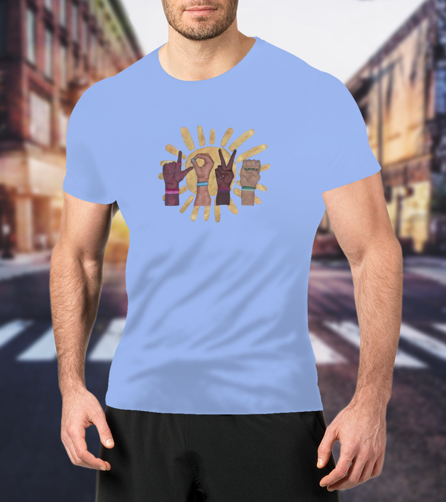 Cardinal Glennon Thankful Threads Sunburst Hand Signs T-Shirt