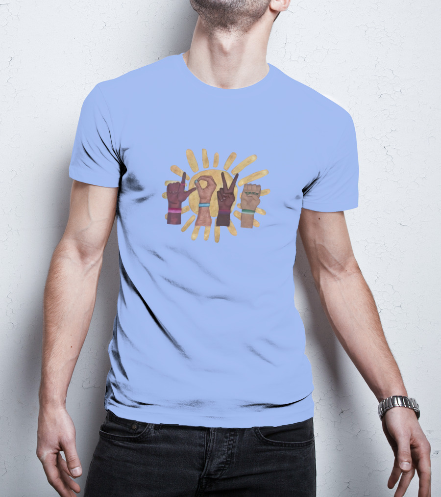Cardinal Glennon Thankful Threads Sunburst Hand Signs T-Shirt