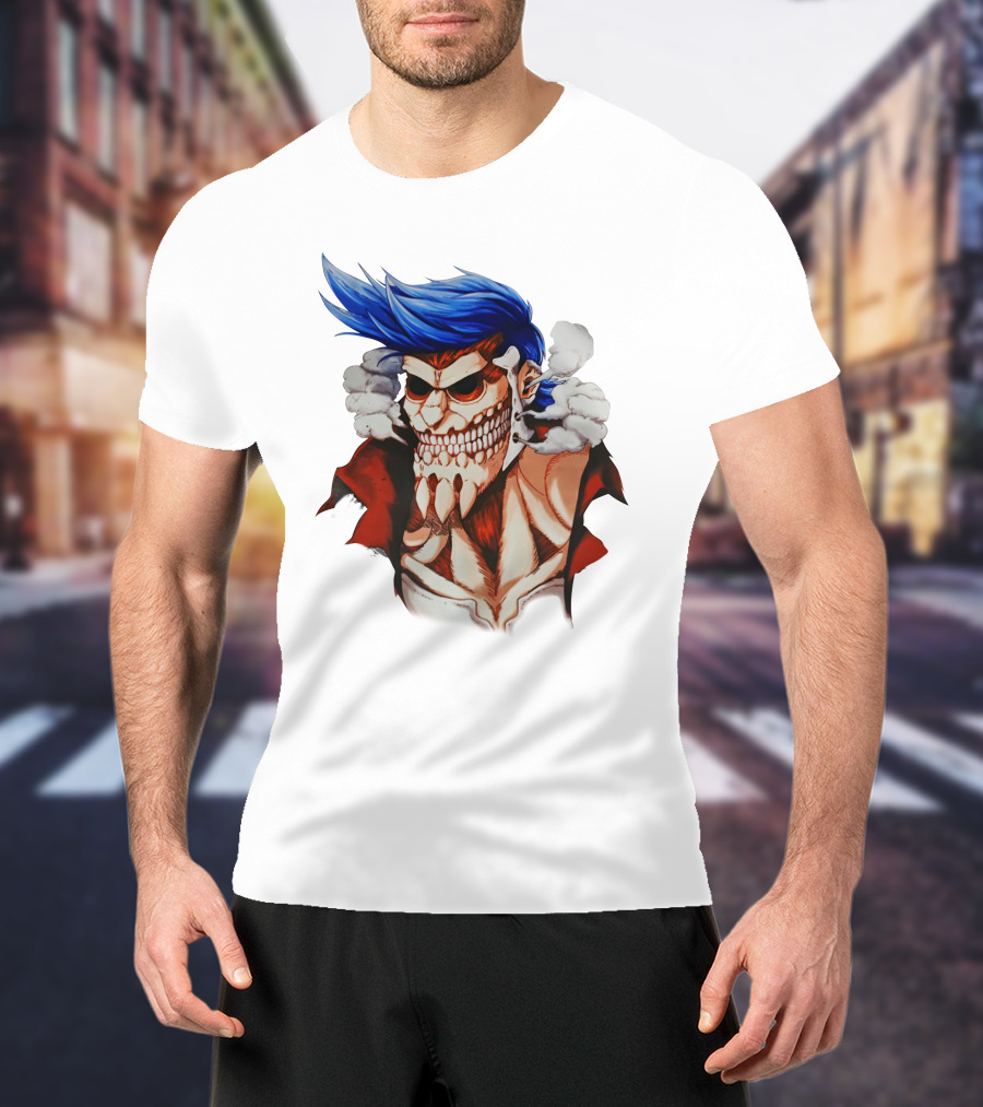 One Piece Franky Titan Transformation Crossover T-Shirt