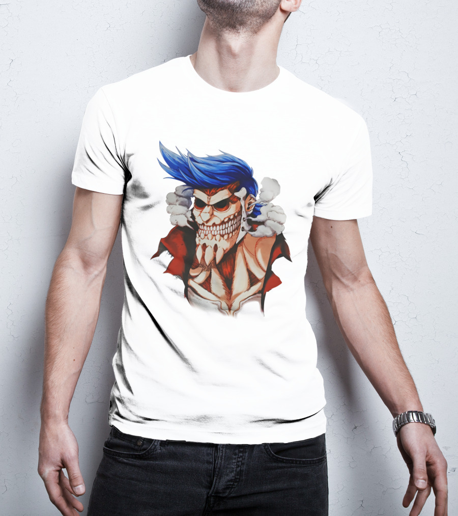 One Piece Franky Titan Transformation Crossover T-Shirt