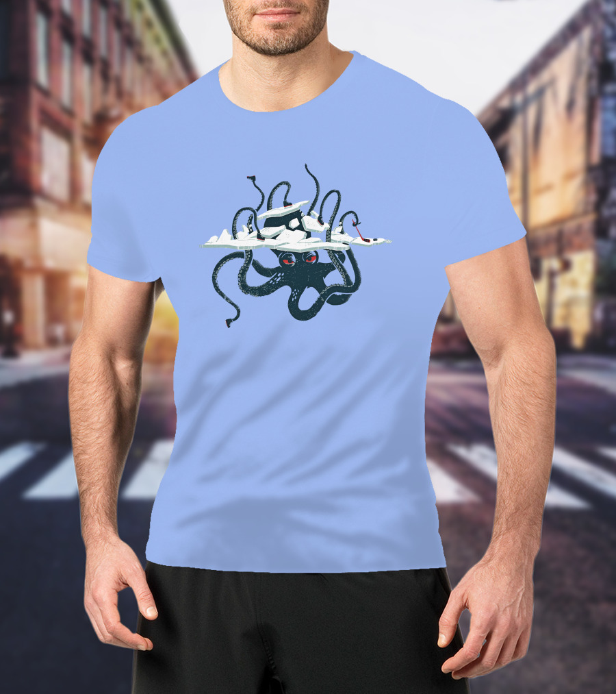 Alair Seattle Kraken Octopus Hockey Arena Scene T-Shirt