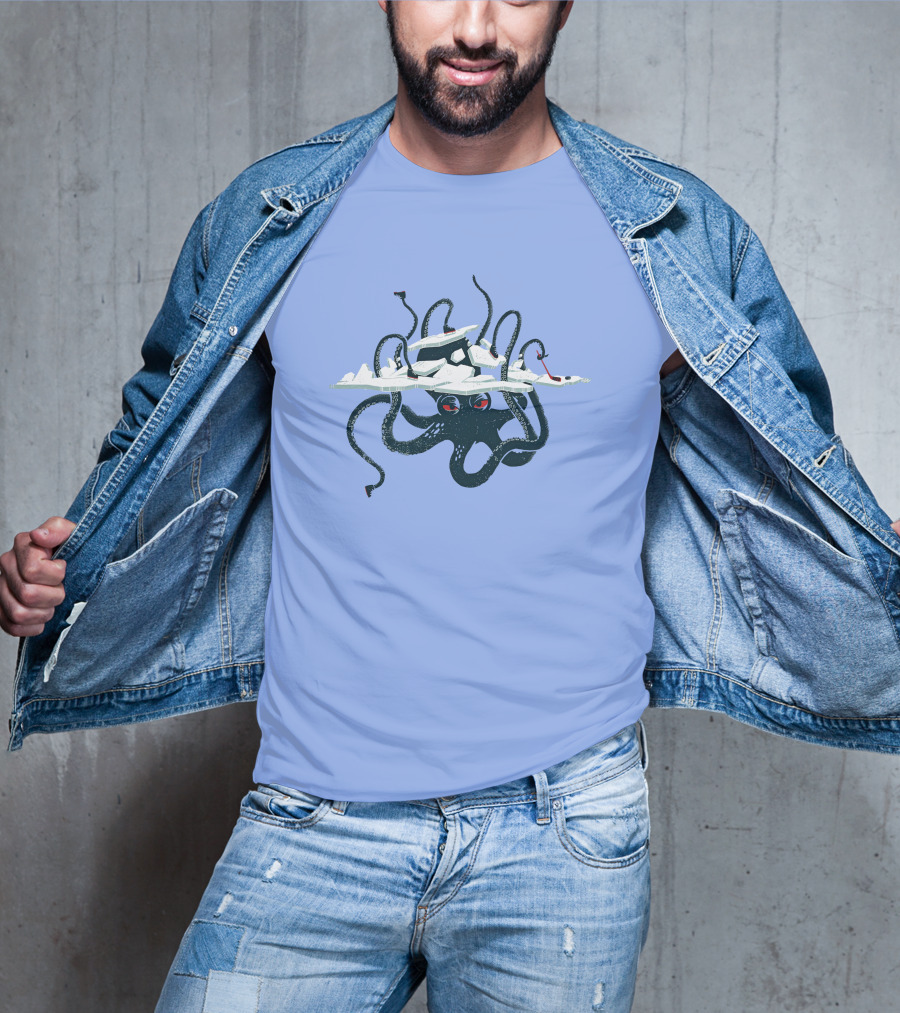 Alair Seattle Kraken Octopus Hockey Arena Scene T-Shirt