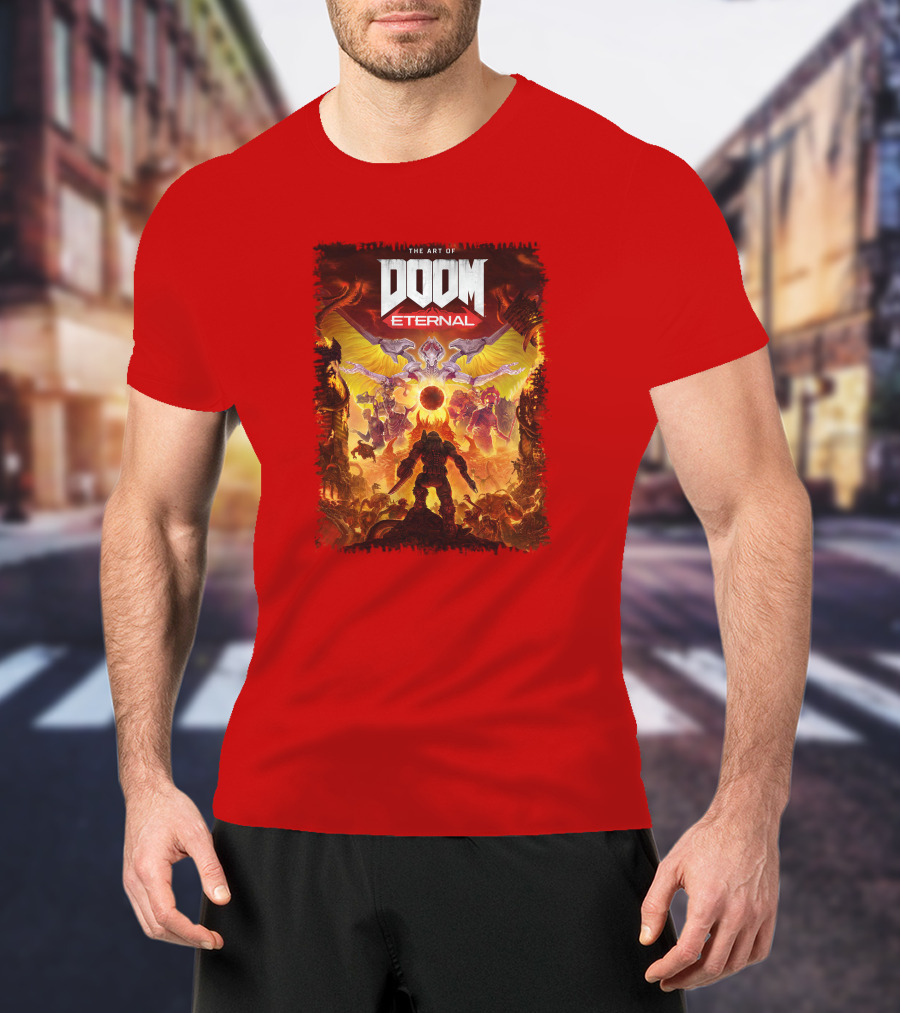 DOOM Eternal The Art Of Fiery Battle Imagery Iconic Elements T-Shirt