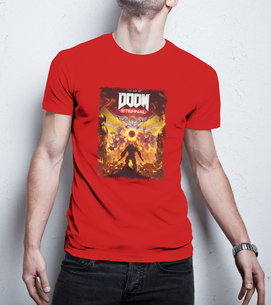 DOOM Eternal The Art Of Fiery Battle Imagery Iconic Elements T-Shirt