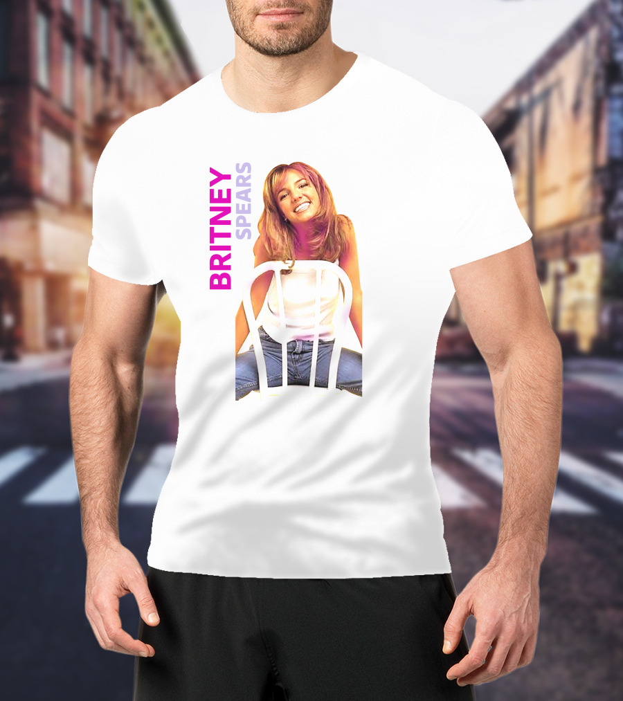 Britney Spears Iconic Sitting Pose With Chair T-Shirt