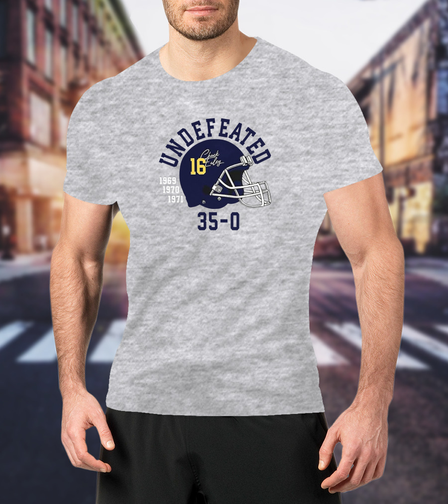 Undefeated Chuck Ealey 1969 1970 1971 35-0 Helmet 16 T-Shirt