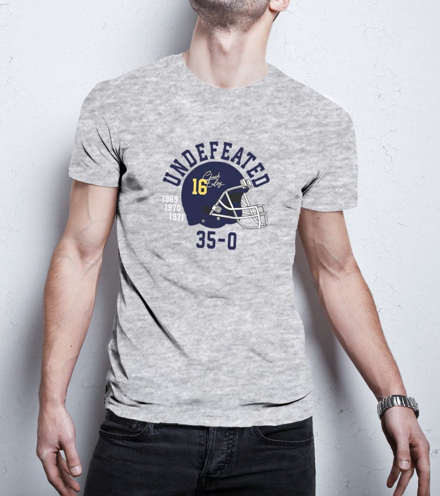 Undefeated Chuck Ealey 1969 1970 1971 35-0 Helmet 16 T-Shirt