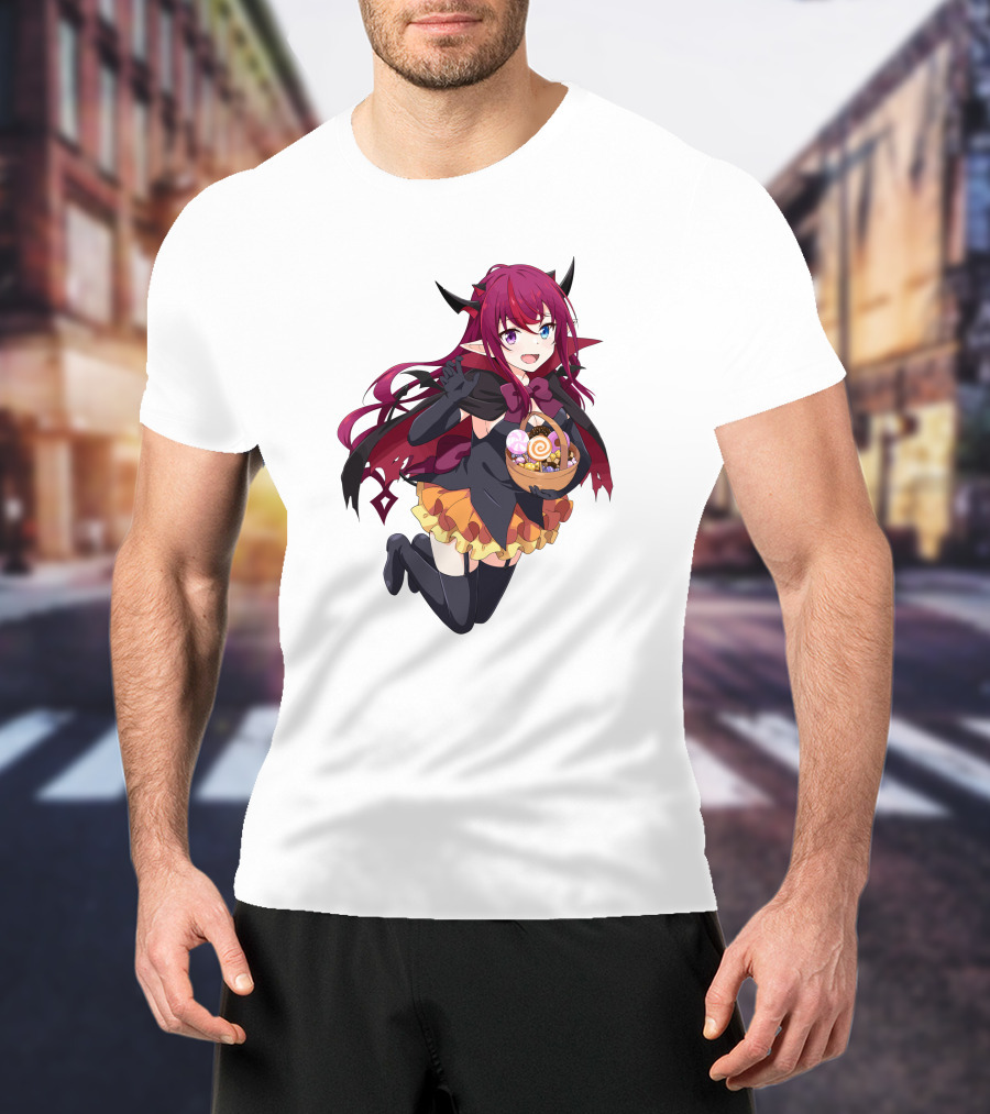 Irys Anime Halloween Devil With Candy Basket T-Shirt