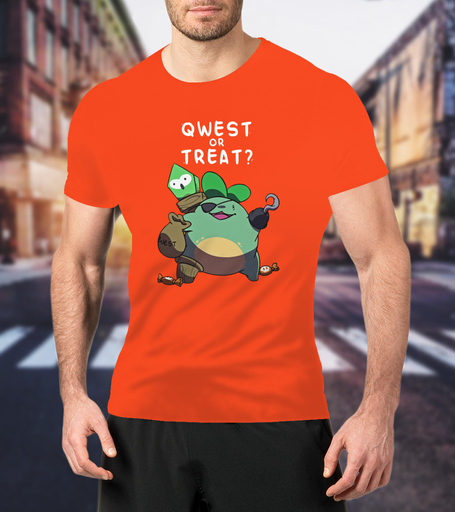 Qwest Or Treat Halloween Quest Sprout Pirate Hook Candy T-Shirt