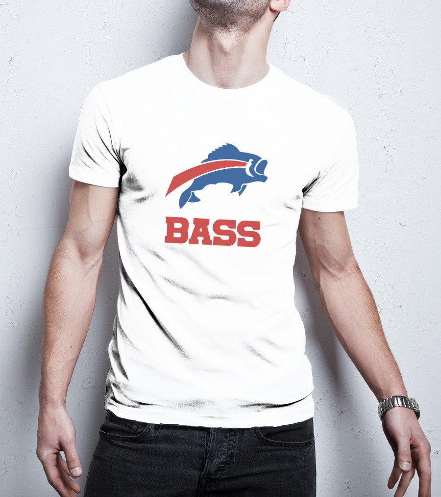 Buffalo Bills Bass Logo Red White Blue T-Shirt