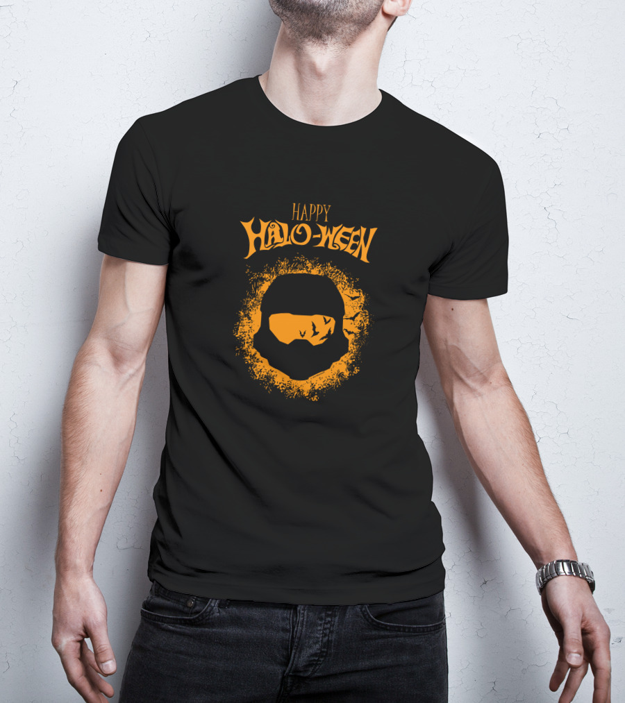 Halo Happy Halo-Ween Halloween Gaming Helmet T-Shirt