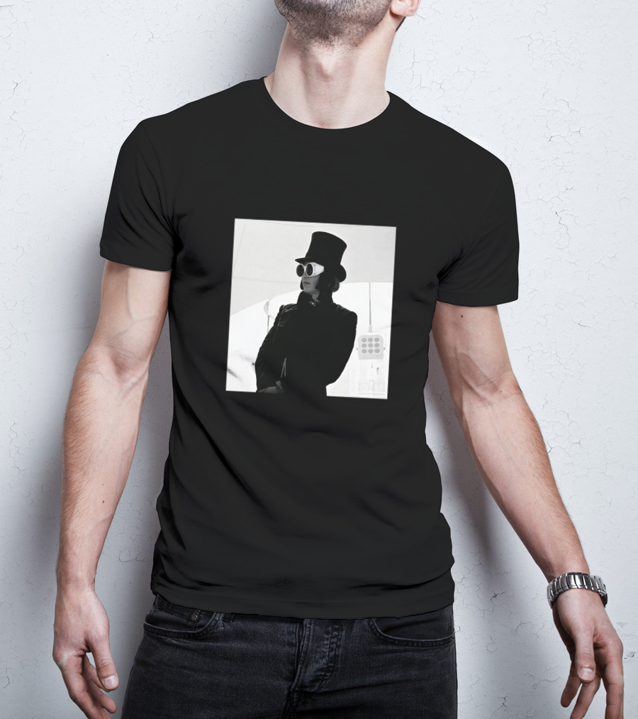 Badr Hari Willy Wonka Black And White Top Hat Sunglasses T-Shirt