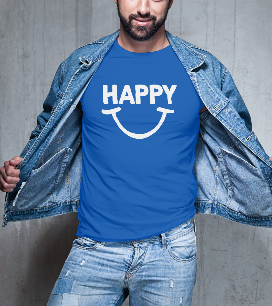 Tommo Robbo Happy Smile Blue T-Shirt
