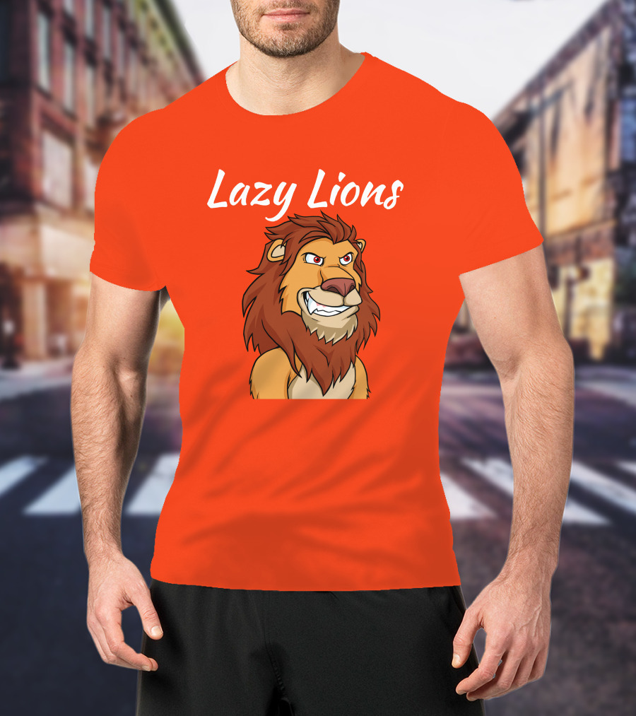 Lazy Lions NFT Apparel Bold Cartoon Lion T-Shirt