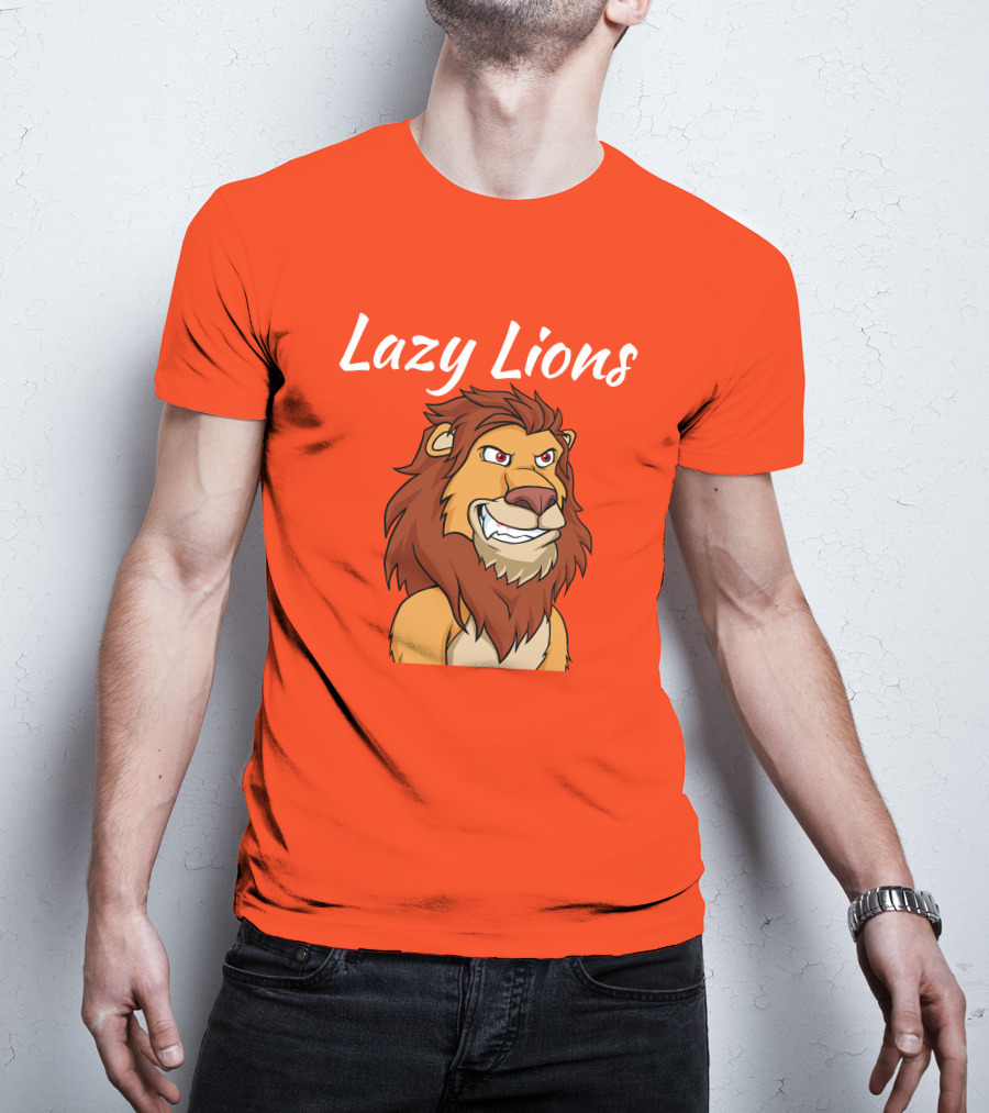 Lazy Lions NFT Apparel Bold Cartoon Lion T-Shirt
