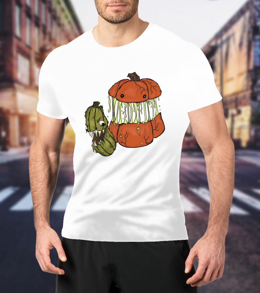 Megan Garner Spooky Art Drop Oh My Gourd Pumpkin Creature T-Shirt