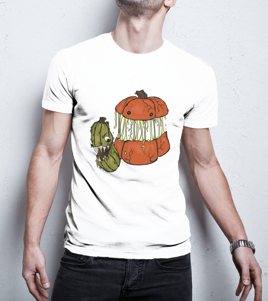 Megan Garner Spooky Art Drop Oh My Gourd Pumpkin Creature T-Shirt