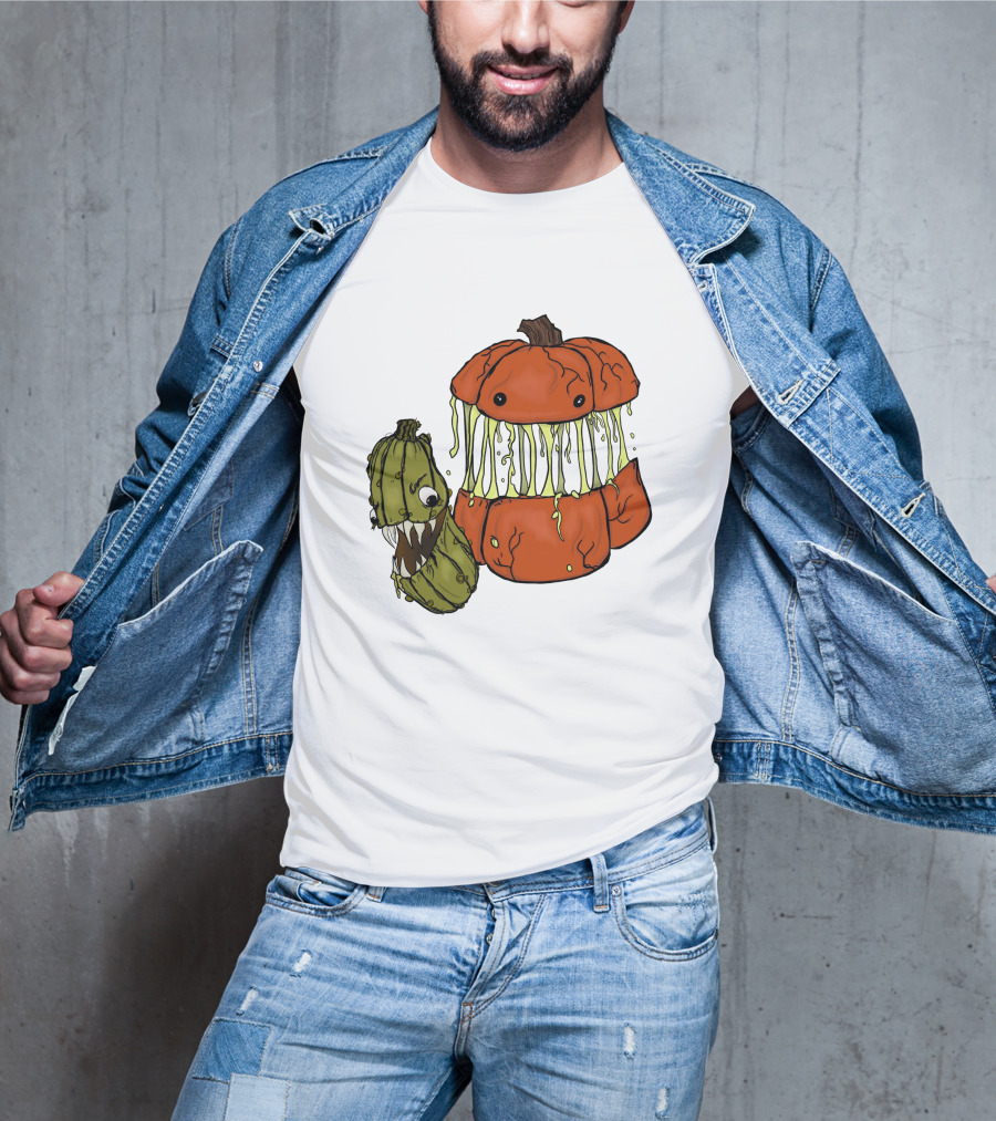 Megan Garner Spooky Art Drop Oh My Gourd Pumpkin Creature T-Shirt