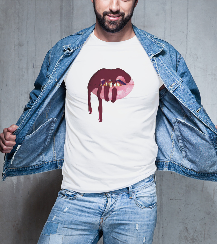 Kylie Jenner Halloween Lips Cosmetics Dripping T-Shirt