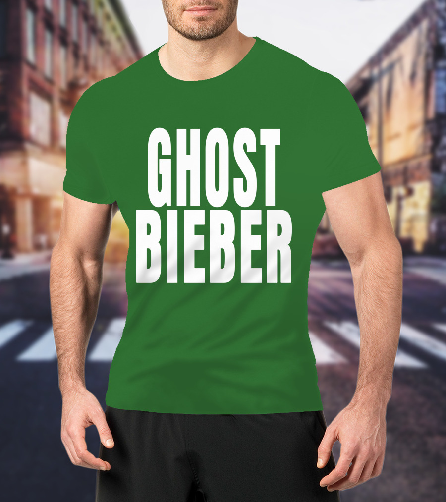Shop Justin Bieber Music Ghost Bieber Crewneck T-Shirt