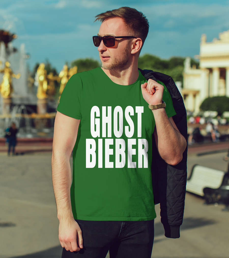 Shop Justin Bieber Music Ghost Bieber Crewneck T-Shirt