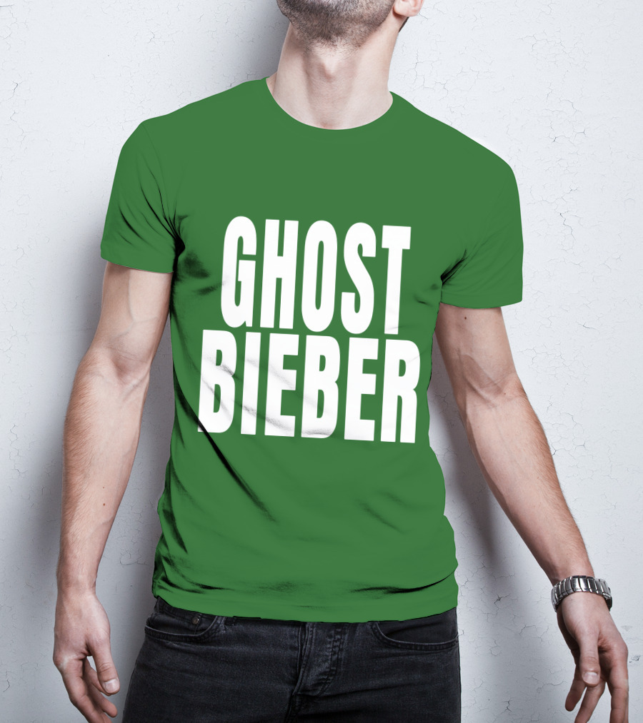 Shop Justin Bieber Music Ghost Bieber Crewneck T-Shirt