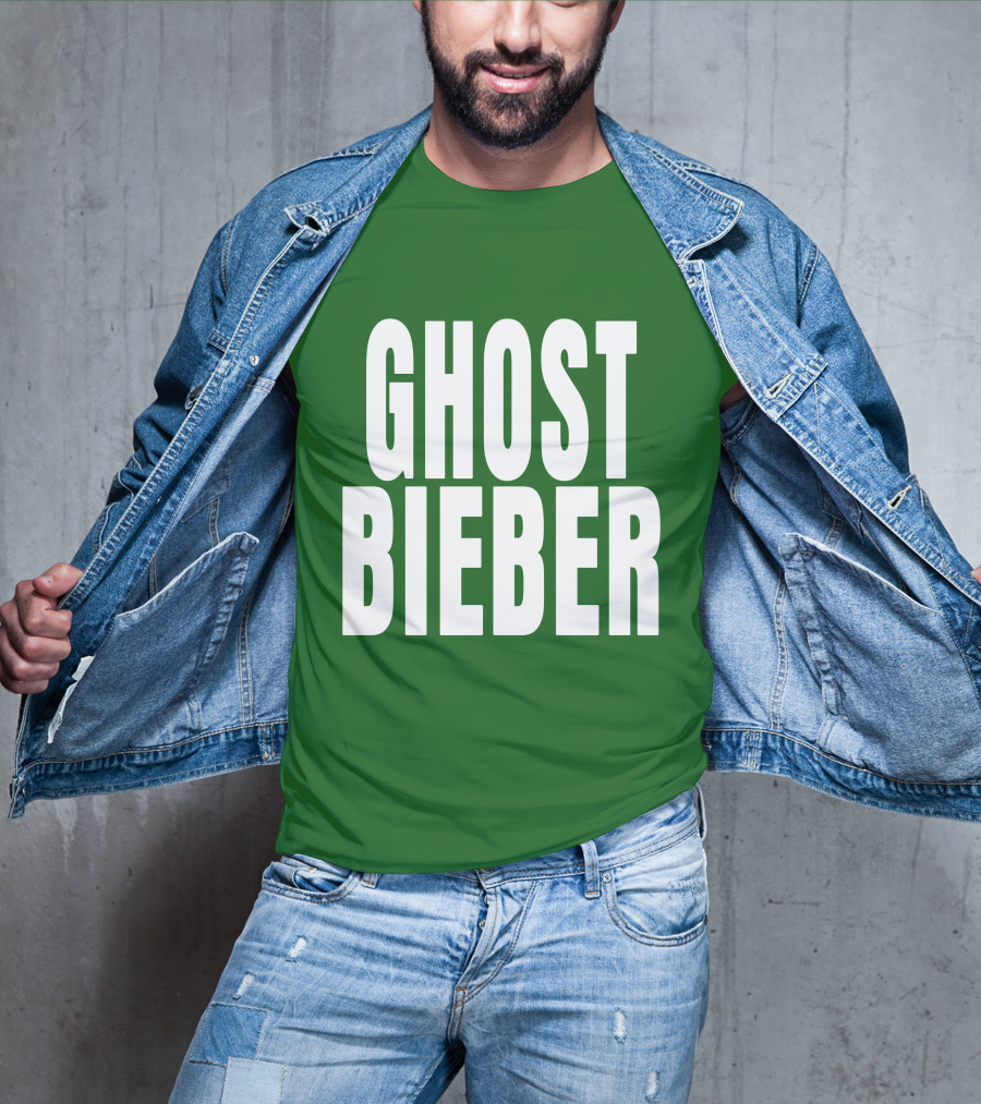 Shop Justin Bieber Music Ghost Bieber Crewneck T-Shirt
