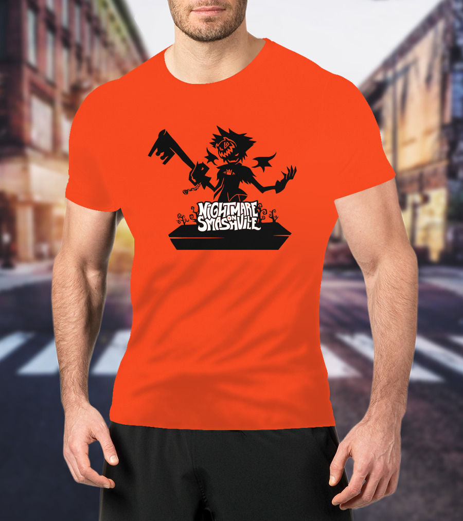 Nightmare On Smashville Halloween Scarecrow Image T-Shirt
