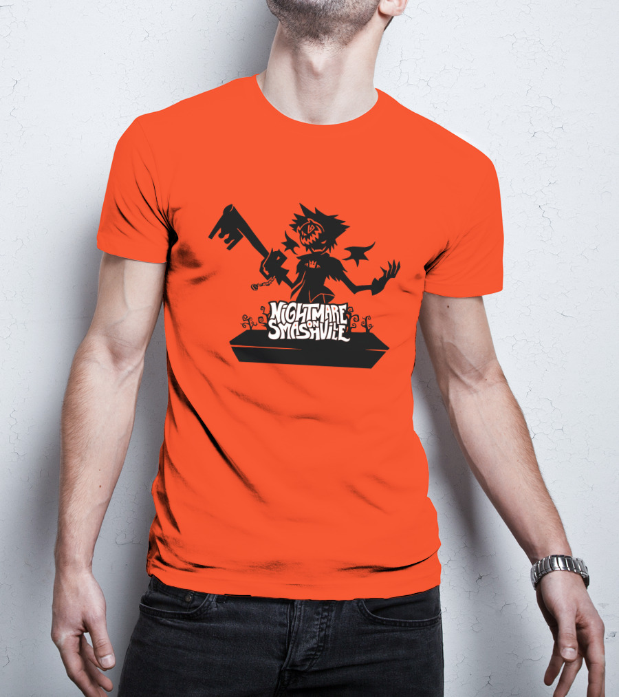 Nightmare On Smashville Halloween Scarecrow Image T-Shirt