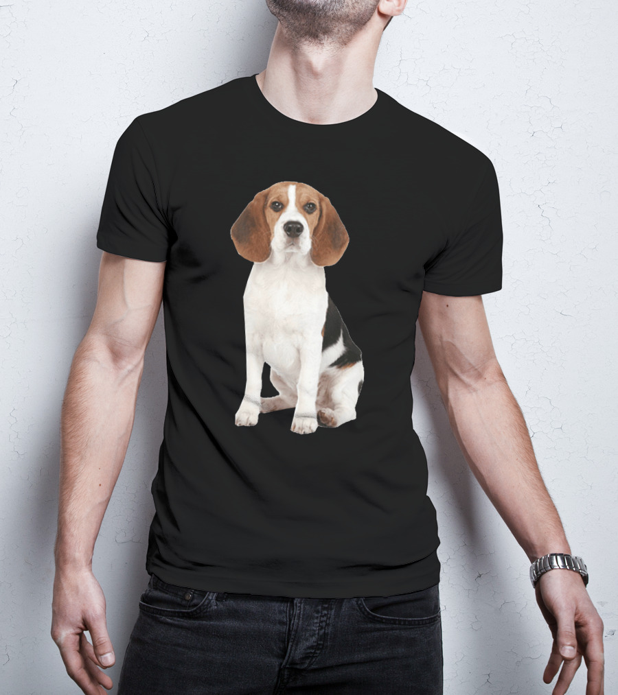 Beagle1 Portrait Dog Sitting T-Shirt