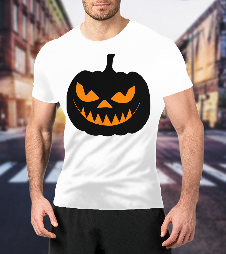 Scary Jack O Lantern Pumpkin Face T-Shirt