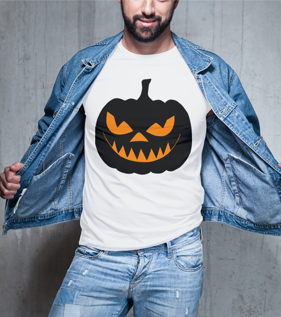 Scary Jack O Lantern Pumpkin Face T-Shirt