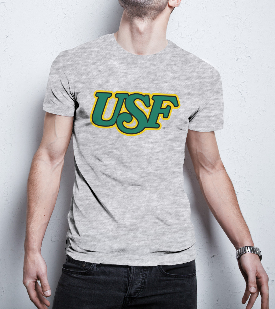 Homefield Apparel Store USF Vintage 1980s USF Logo Gray T-Shirt