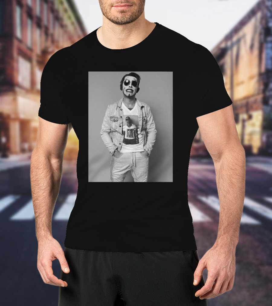 Danhausen NYCC Good Friends Black And White Denim Style With Face Paint T-Shirt