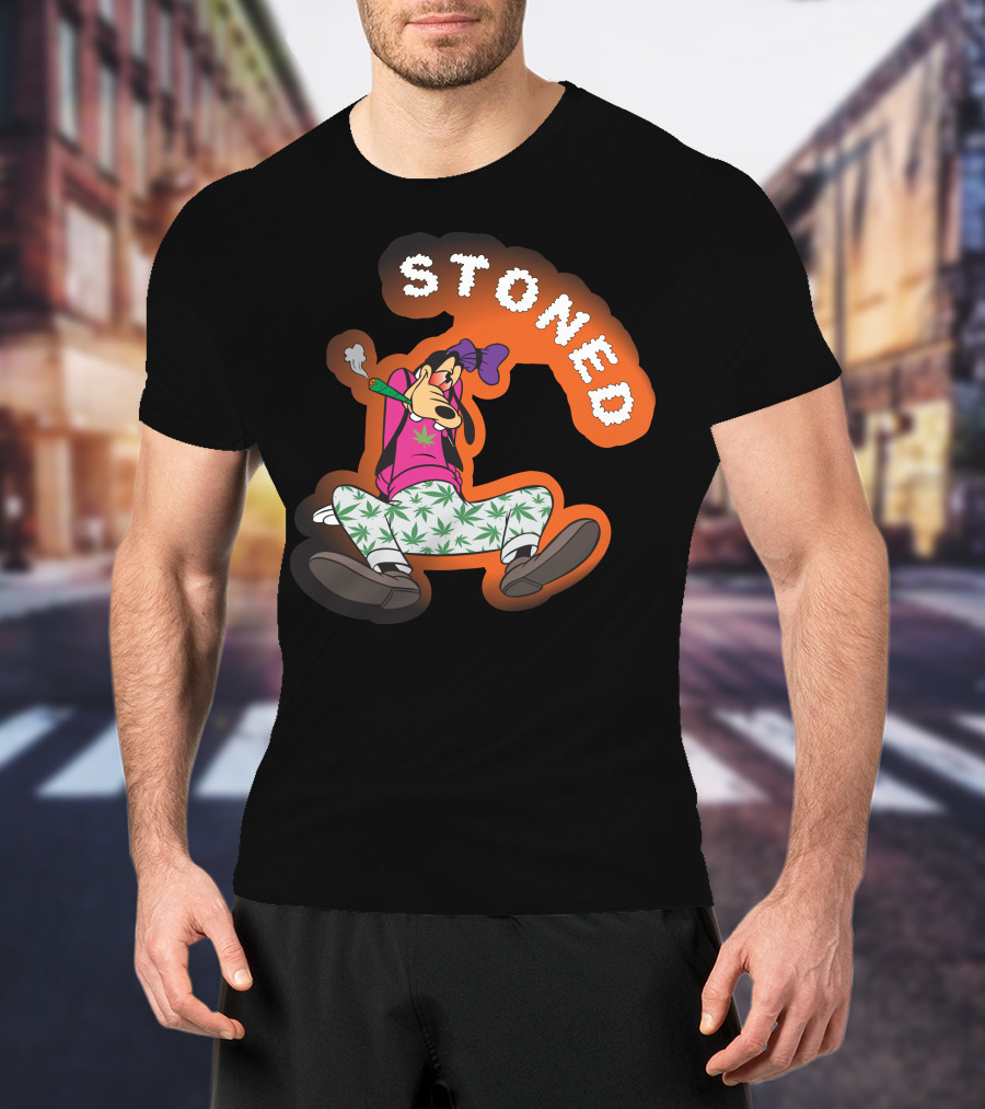 STONED GOOFY Cannabis Leaf Pants Smoke T-Shirt