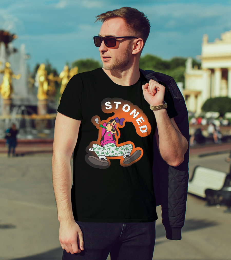 STONED GOOFY Cannabis Leaf Pants Smoke T-Shirt
