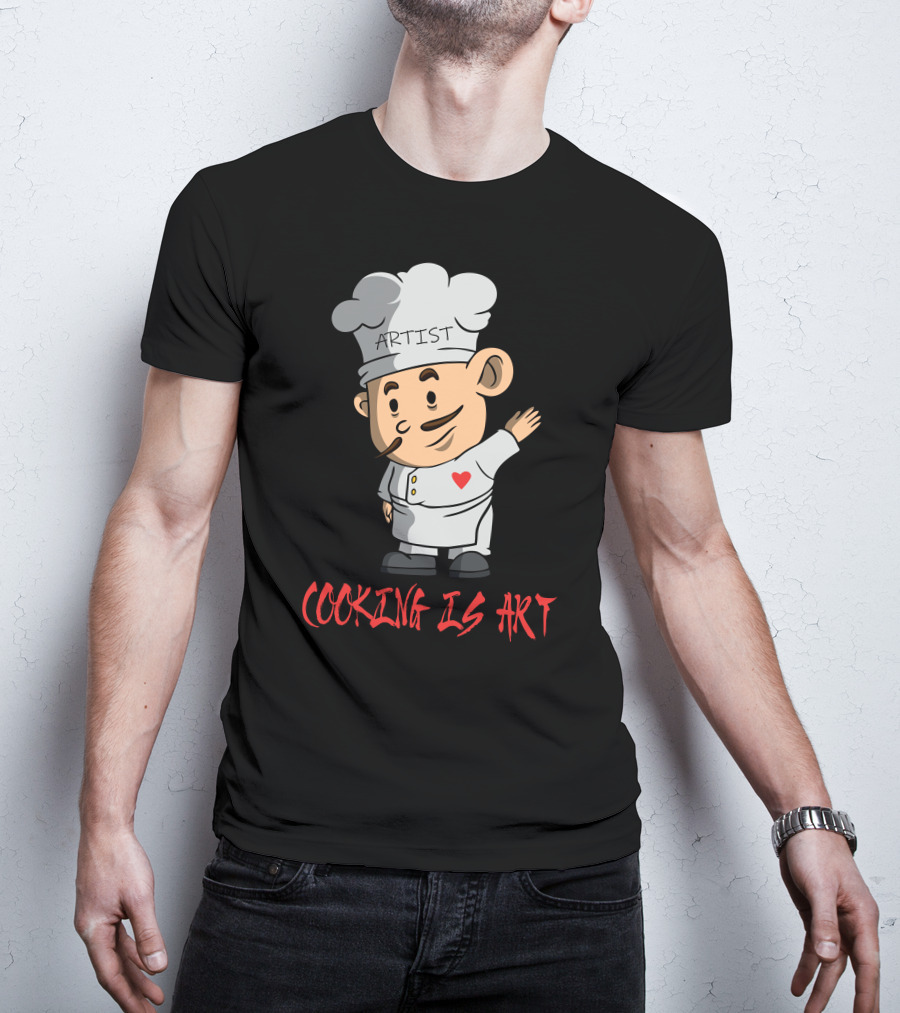 Artist Chef With Heart Cooking Is T-Shirt