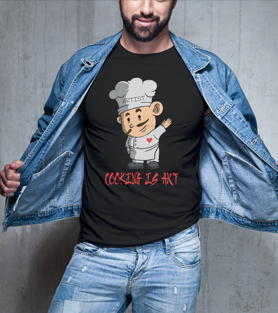 Artist Chef With Heart Cooking Is T-Shirt