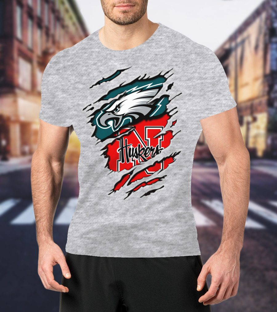 Eagles Huskers Logo Crossover T-Shirt