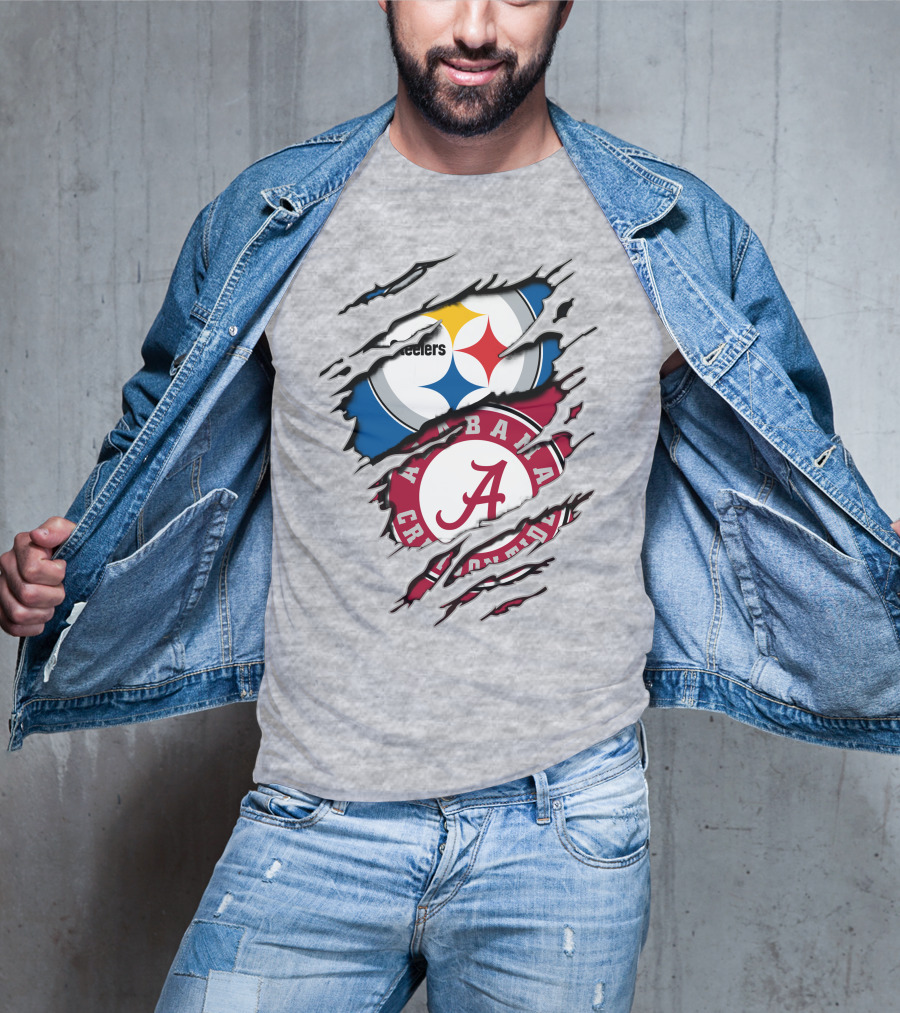 Alabama Crimson Tide Steelers Layered T-Shirt