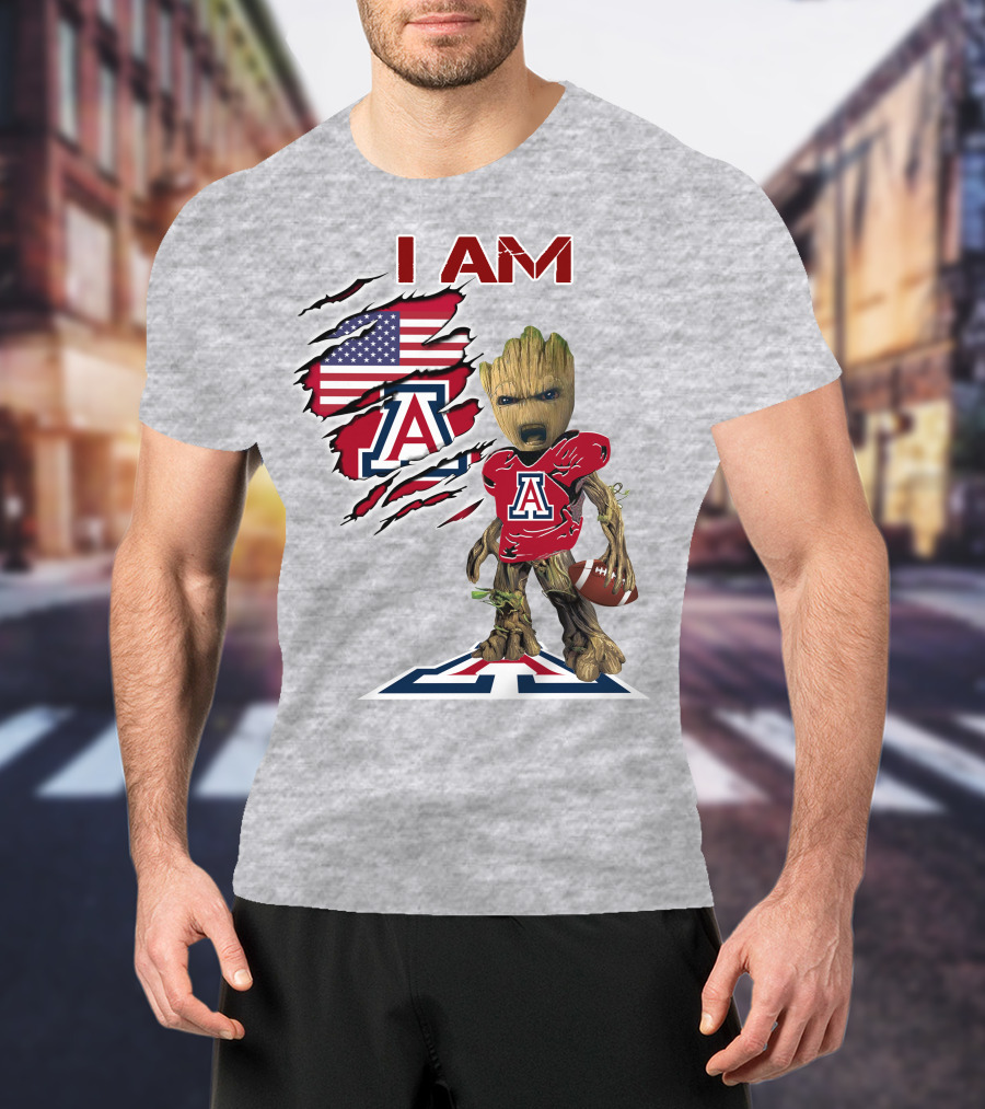 I AM Arizona Baby Groot American Football Star T-Shirt