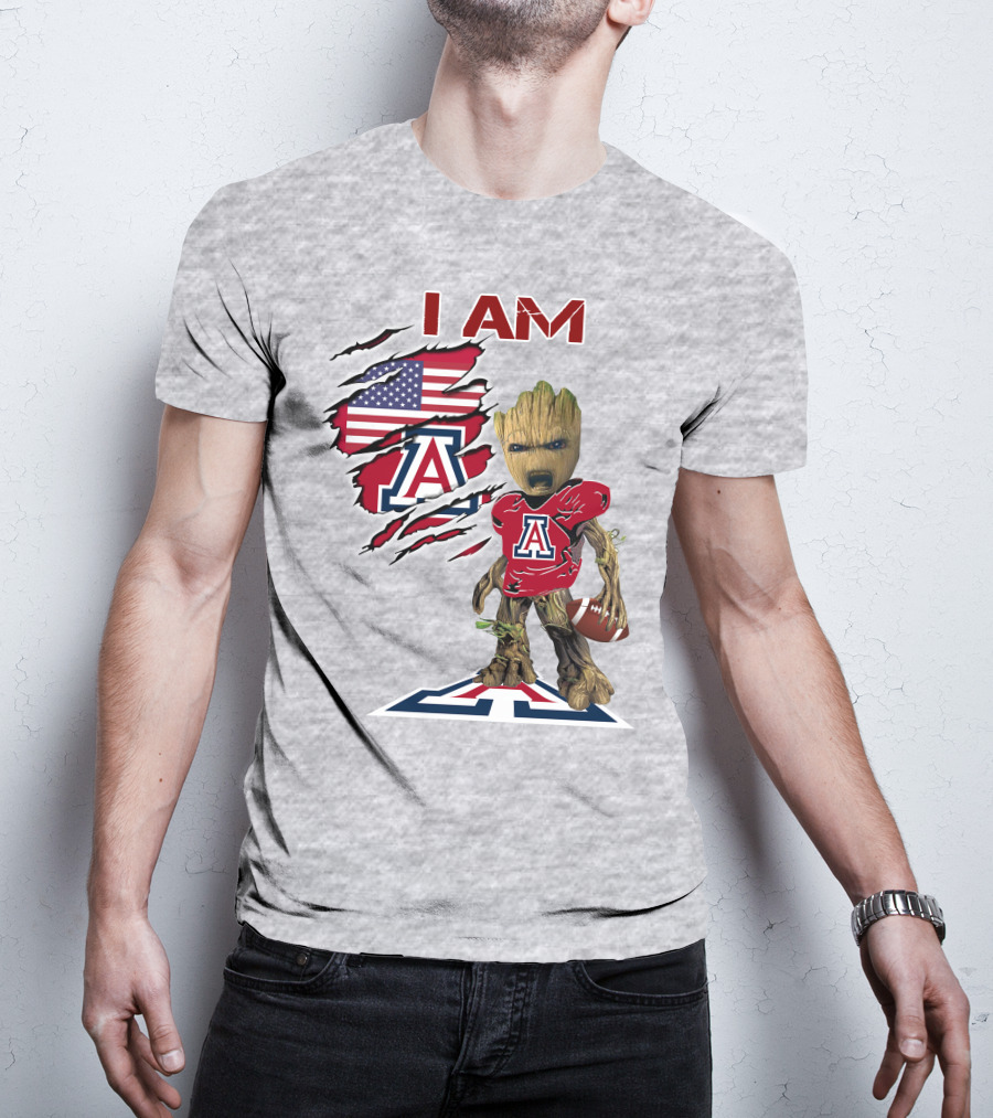 I AM Arizona Baby Groot American Football Star T-Shirt
