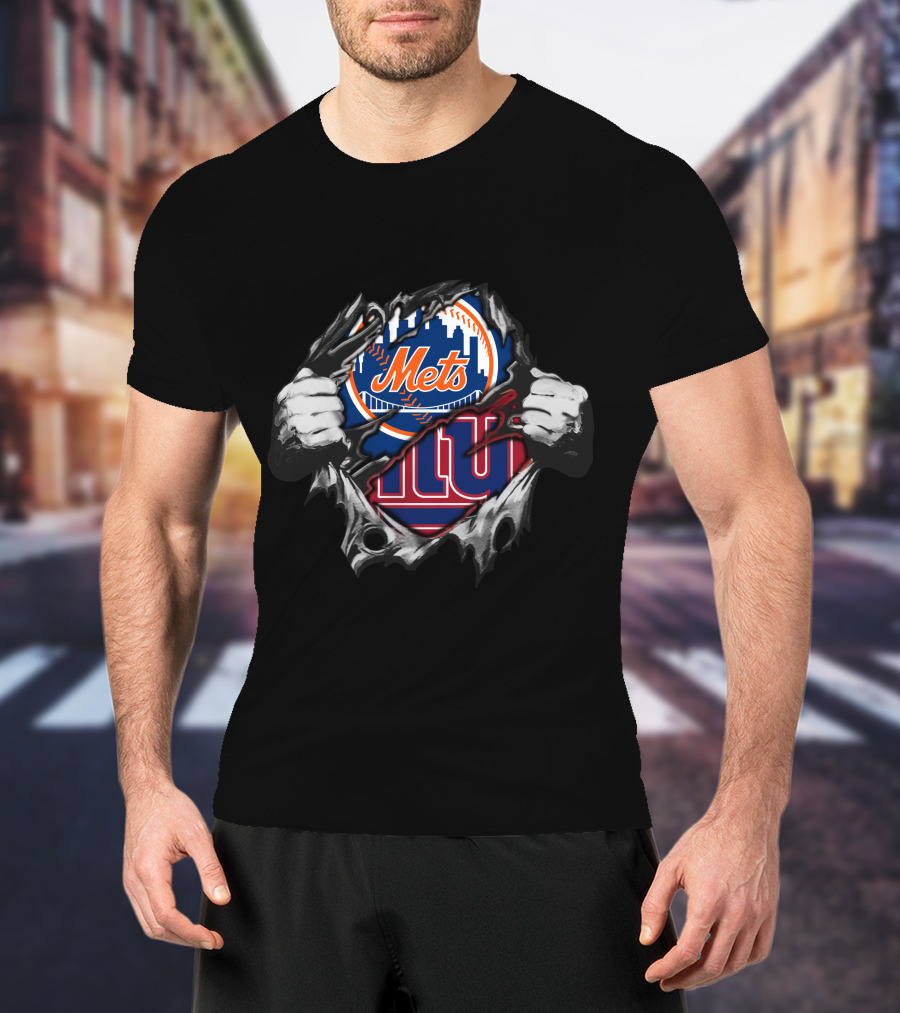 Mets Giants Logo Tear Effect T-Shirt