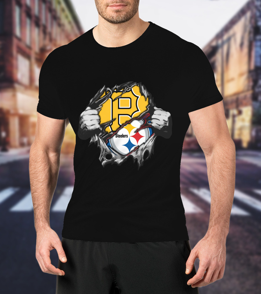 Steelers Pirates Logo Mashup T-Shirt