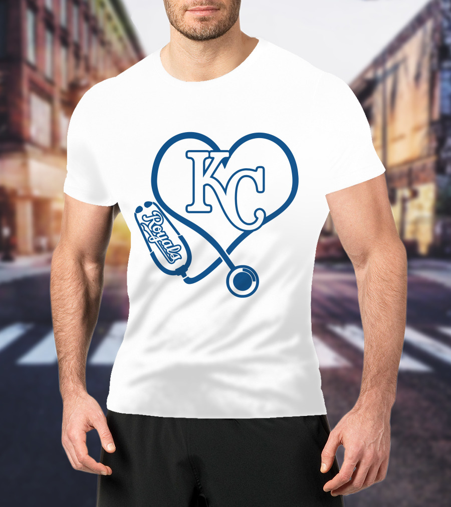 KC Heart Stethoscope Royals T-Shirt