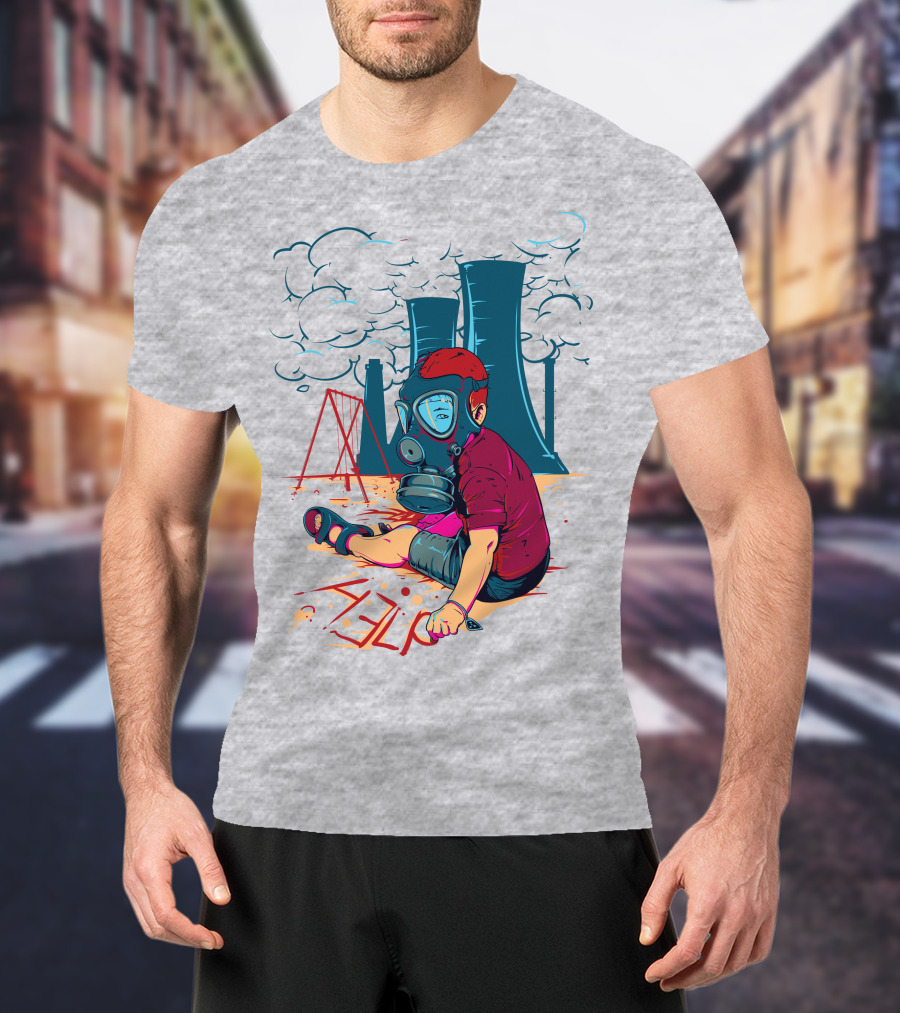 The Cry Of The Future Preschool Gas Mask Child Industrial Playground T-Shirt