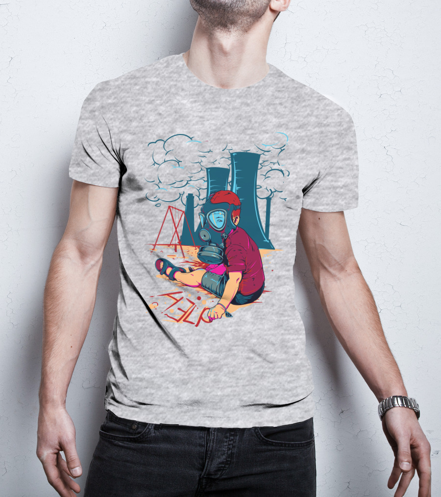 The Cry Of The Future Preschool Gas Mask Child Industrial Playground T-Shirt