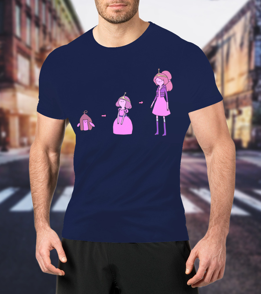 Princess Bubblegum Transformation Evolution Adventure Time T-Shirt